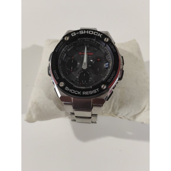 CASIO G-SHOCK GST-W1000D 5445 Solar Black Silver SS Round Ana-Digi 52mm Mens 832 - Picture 5 of 16